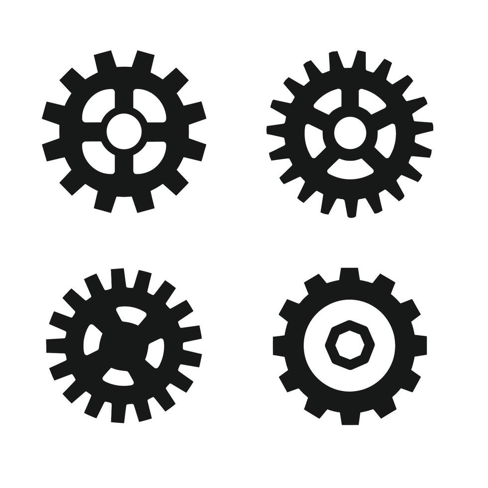 Machine Gear. Wheels Cogs Cliparts. Cogs Gears. vector