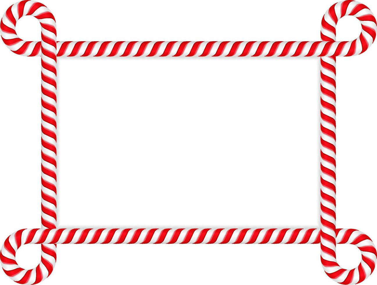 Frame made of candy cane vector