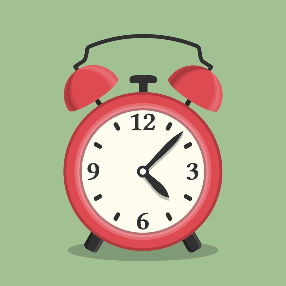Alarm clock, flat design vector