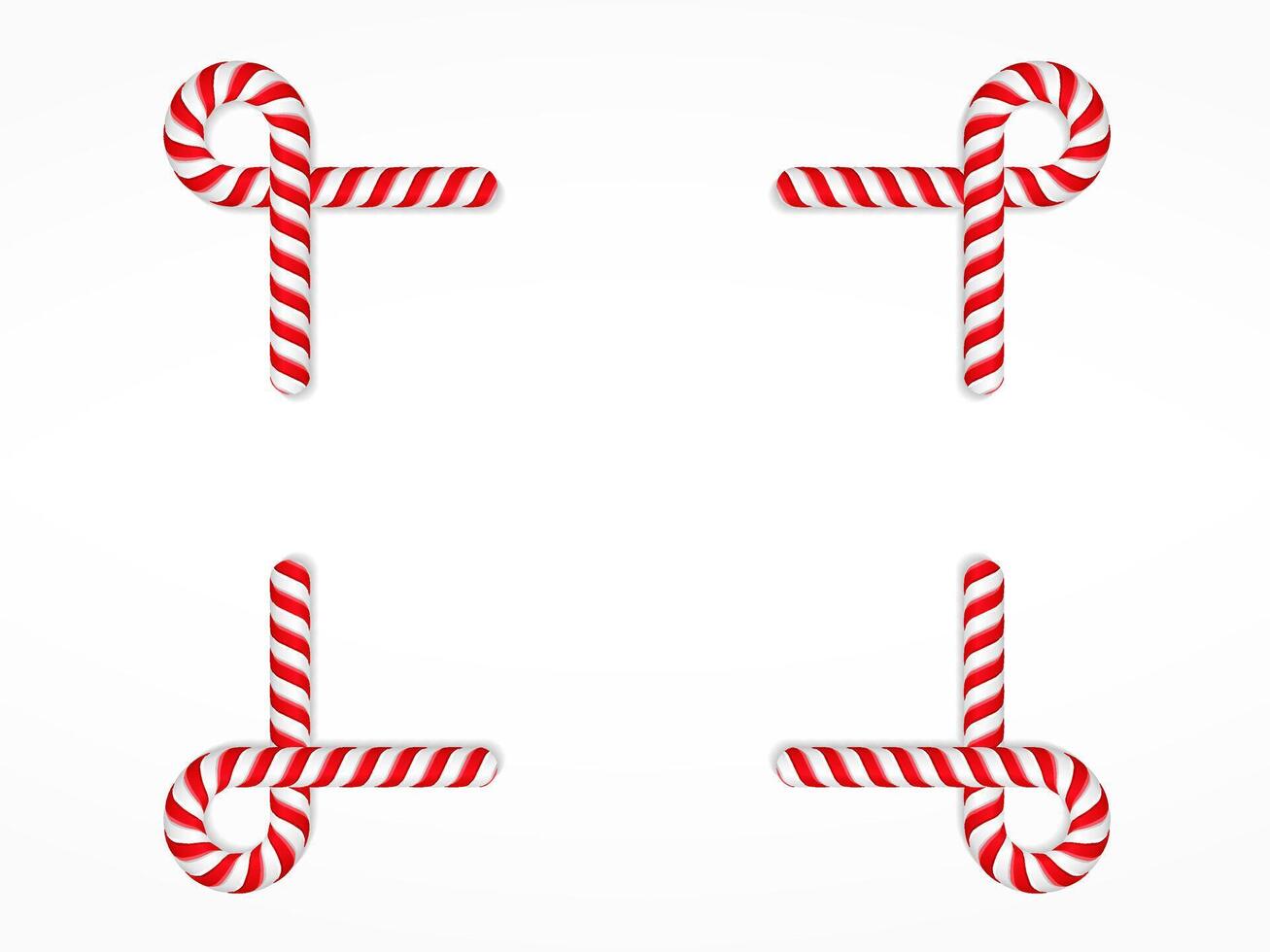Frame made of candy canes vector