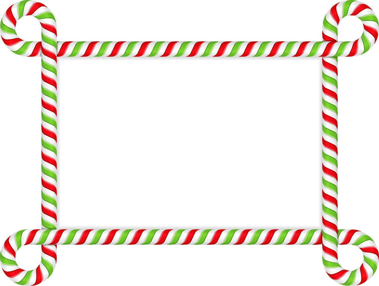 Frame made of candy cane vector