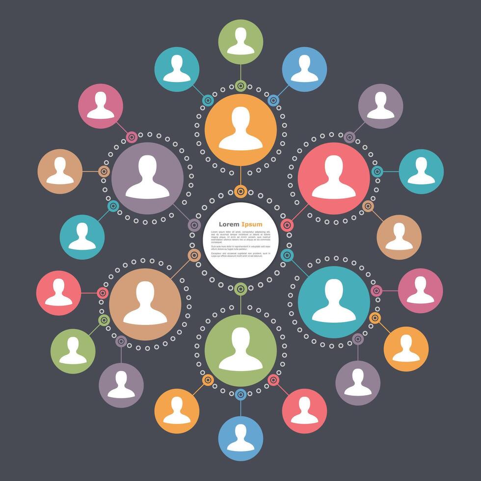 Social media network, vector