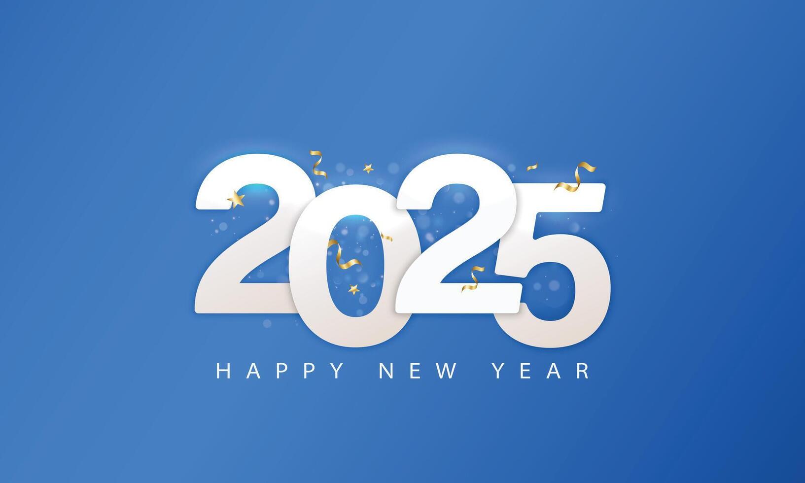 Happy New Year 2025 Background vector