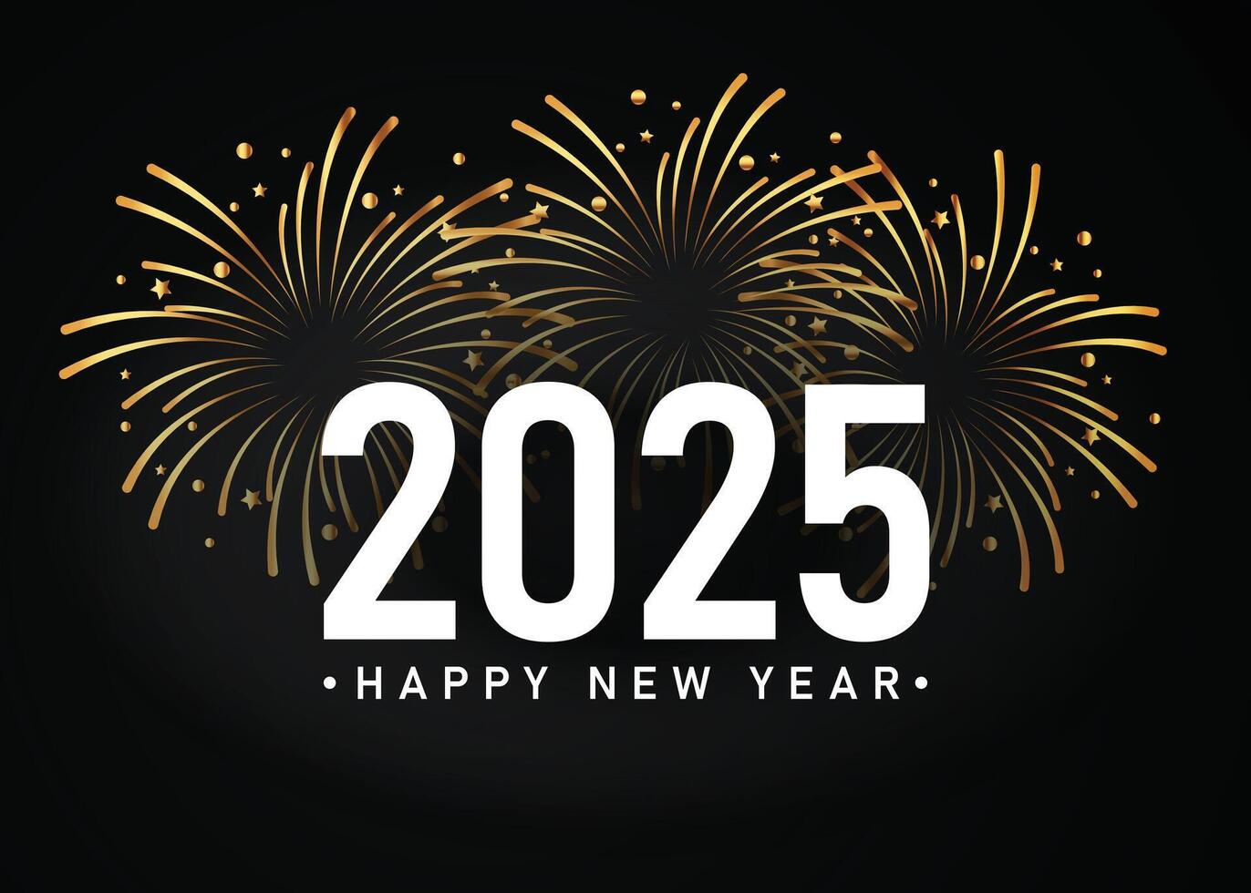 new year 2025 celebration background with fireworks vector