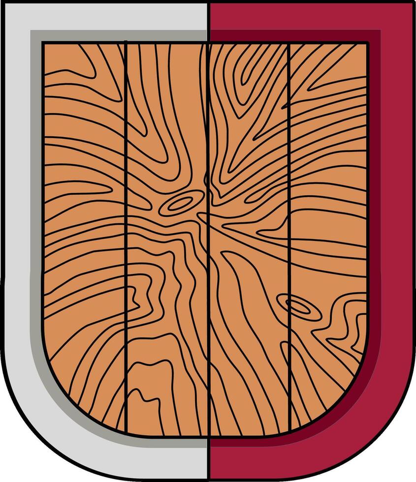 Wooden Shield Design vector