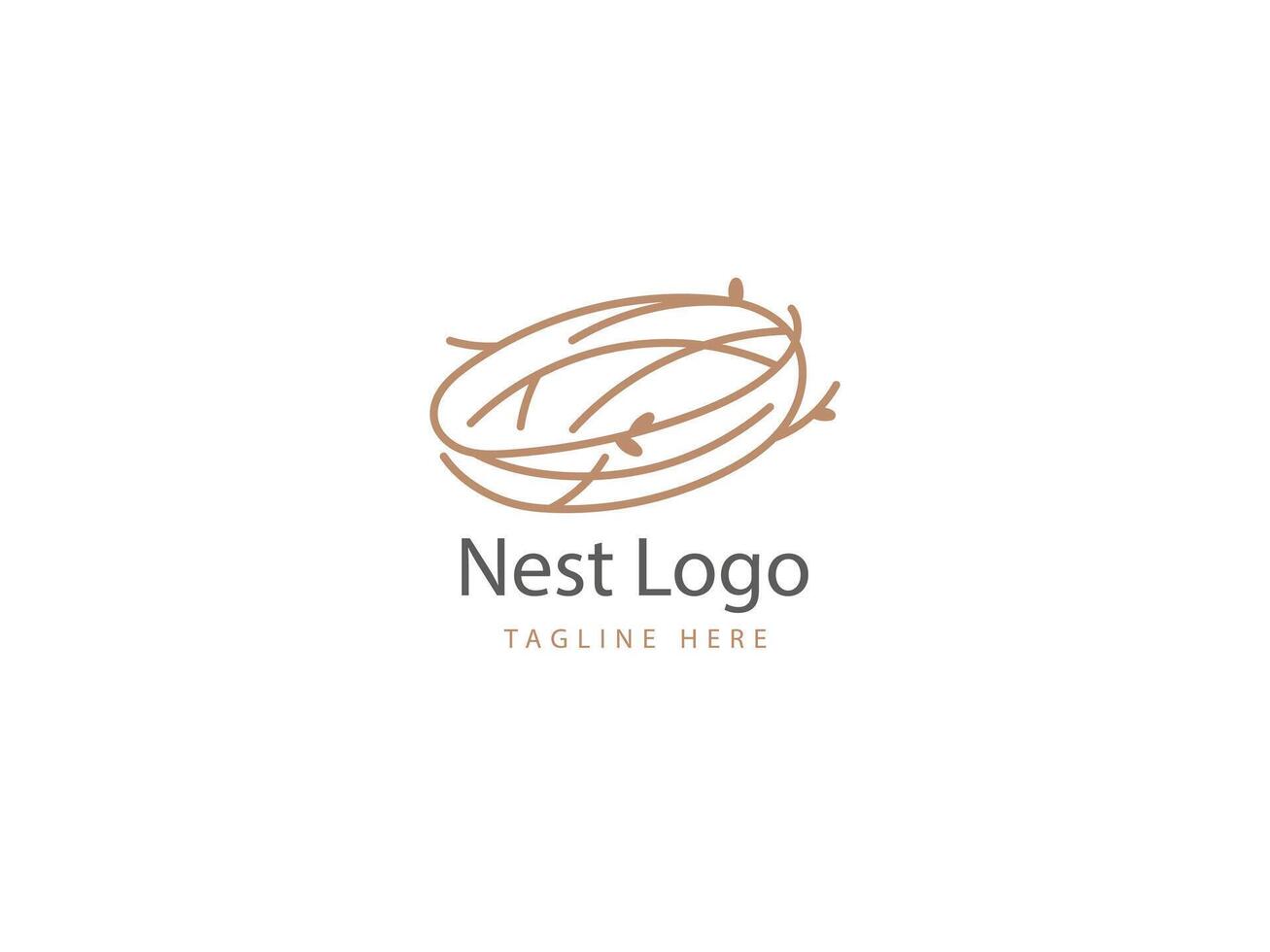 Hand drawn Nest icon, Nest logo vector