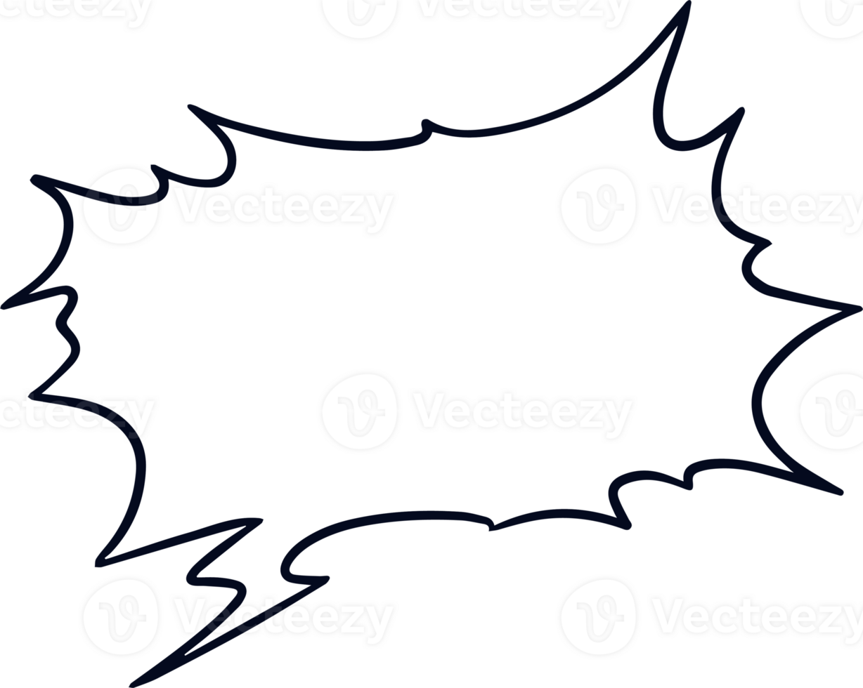 Manga style bubble text png
