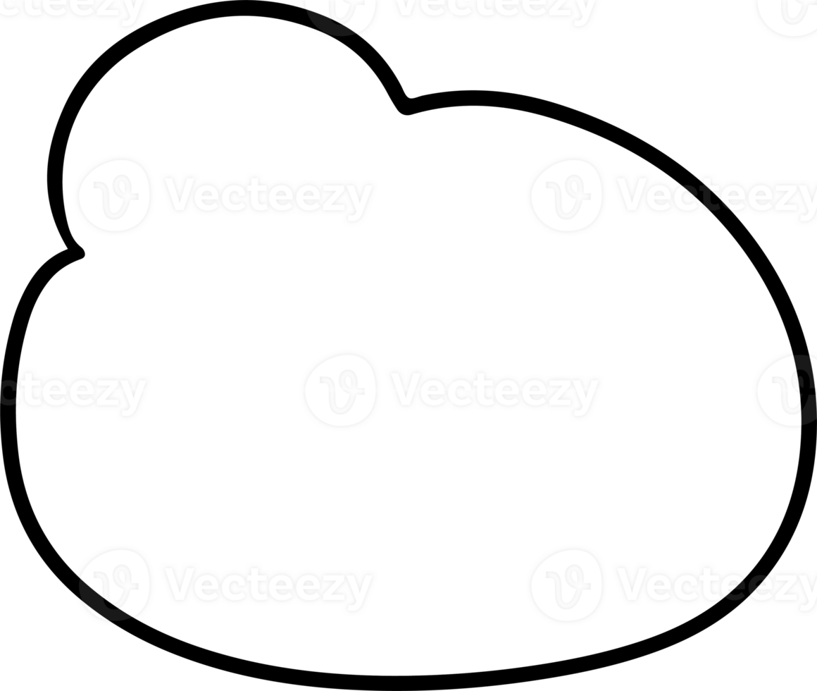 comic chat bubble. handdrawn bubble speech shape png