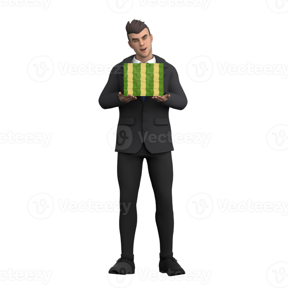 3D Model of Professional Male Lawyer. A male lawyer stands with both