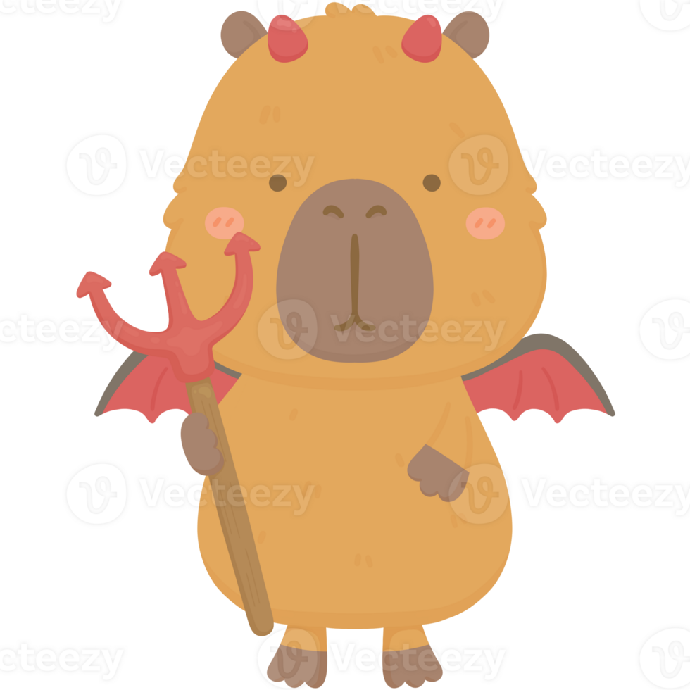 Capybara evil costume png