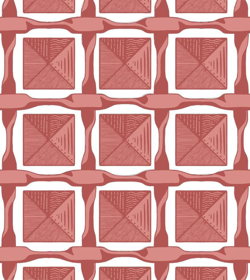 Square vintage shirt fabric pattern illustration vector
