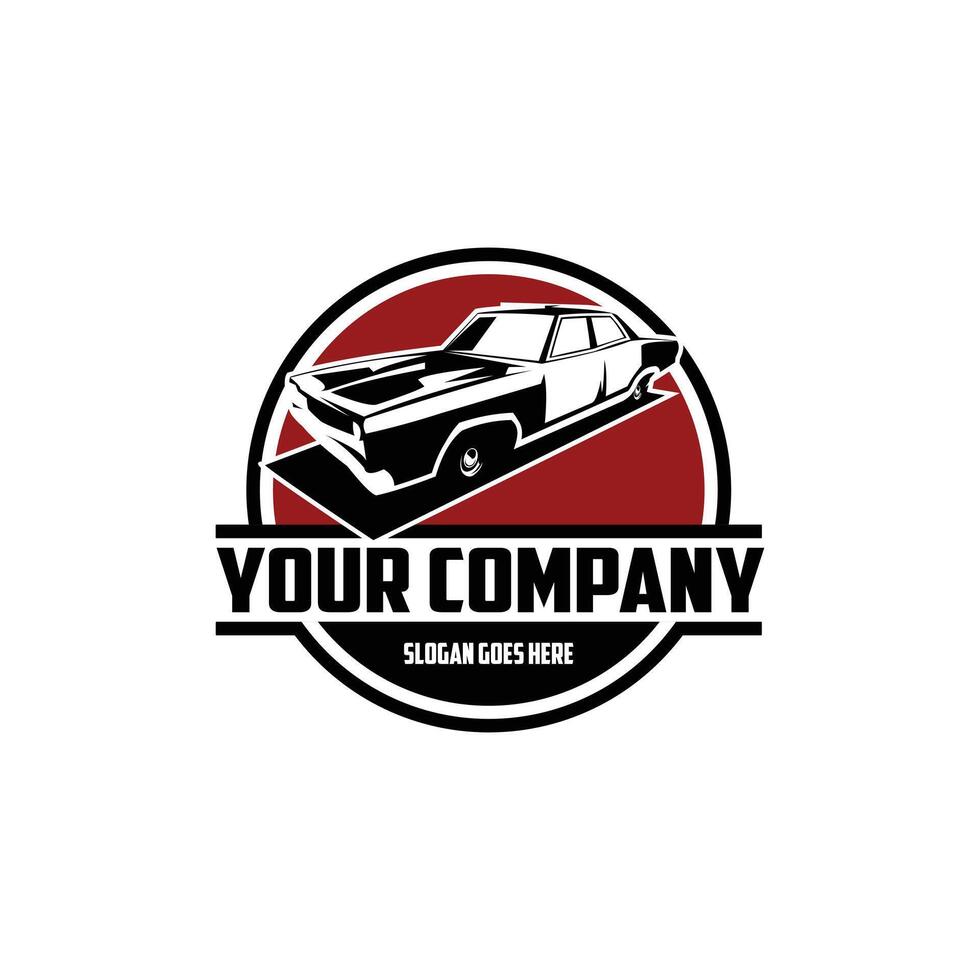 Bluesmobile car design silhouette view from sampning. illustration of an old and antique super car. isolated silhouette of badge, emblem, icon, sticker design. available in eps 10 vector