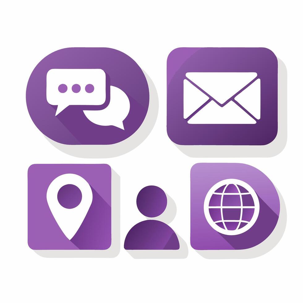 Contact stream buttons set Contact streams news banner collection design. vector