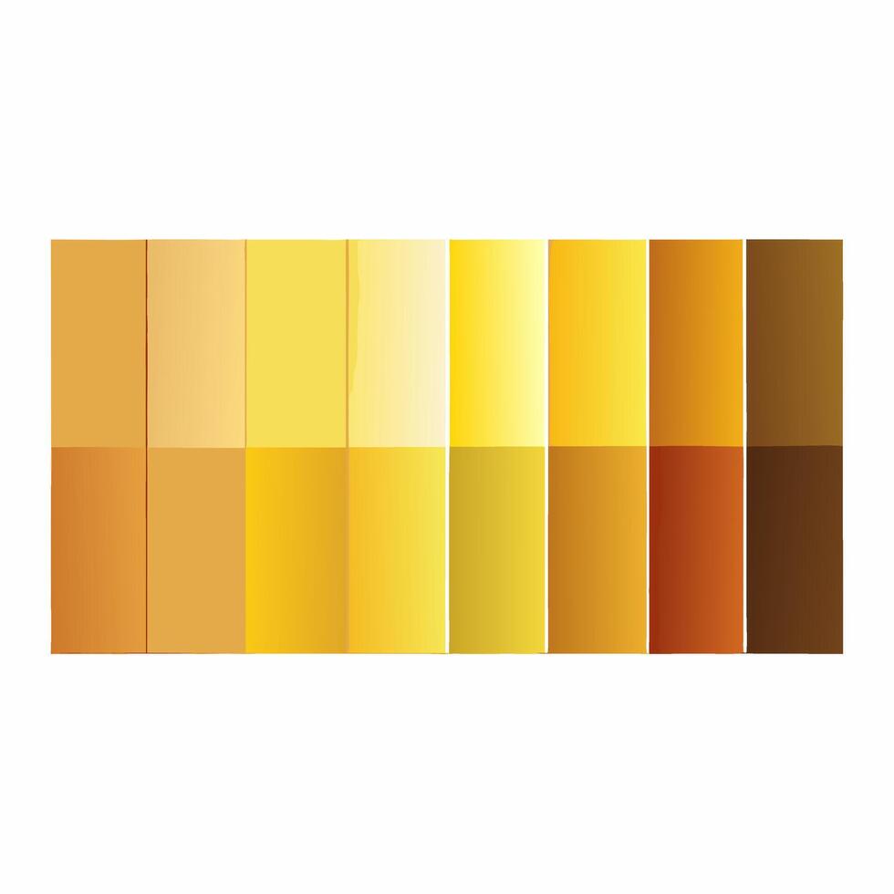 a series of posters for different colors and sizes. Color palette . Golden color palette. vector