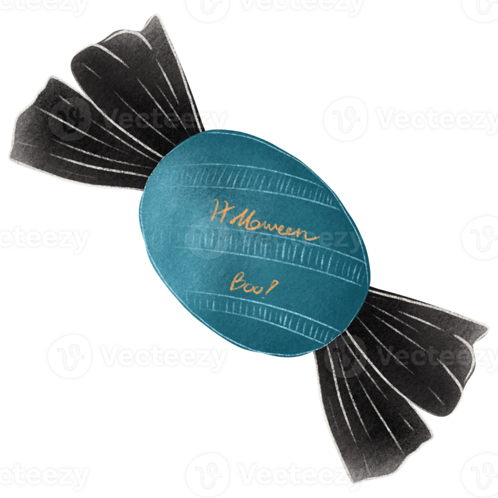 Hand drawn halloween cute candy Happy Halloween day set of elements png