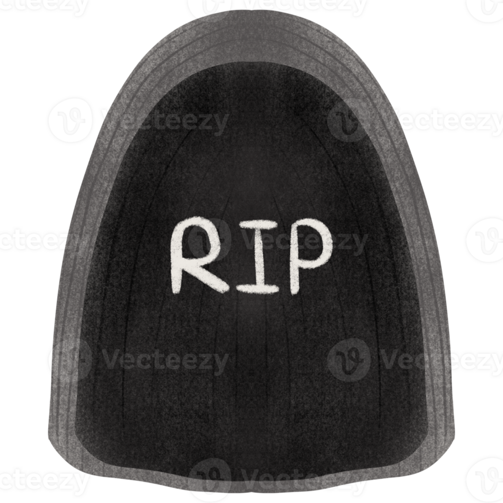 Hand drawn halloween grave Happy Halloween day set of elements png