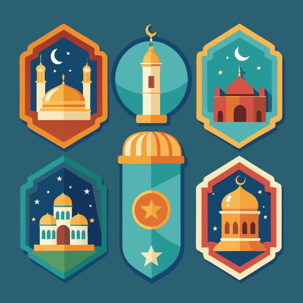 Festive Icons for Ramadan Celebrations vector