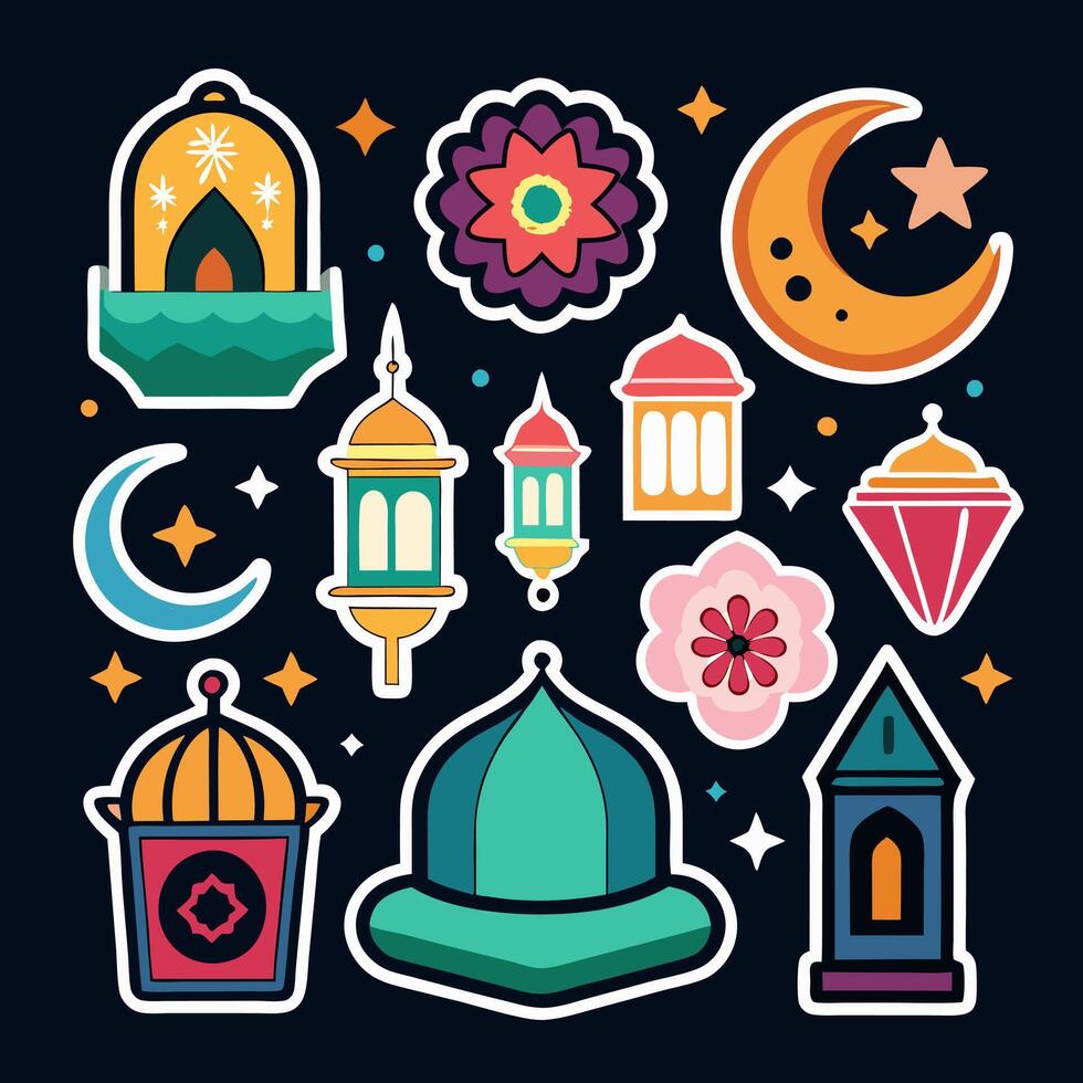 Sacred Symbols Ramadan Icons vector