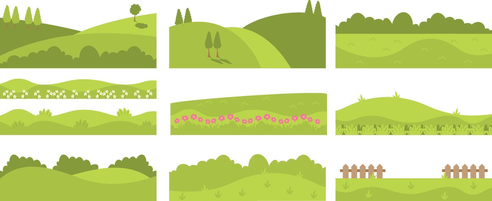 Green Field Illustration vector