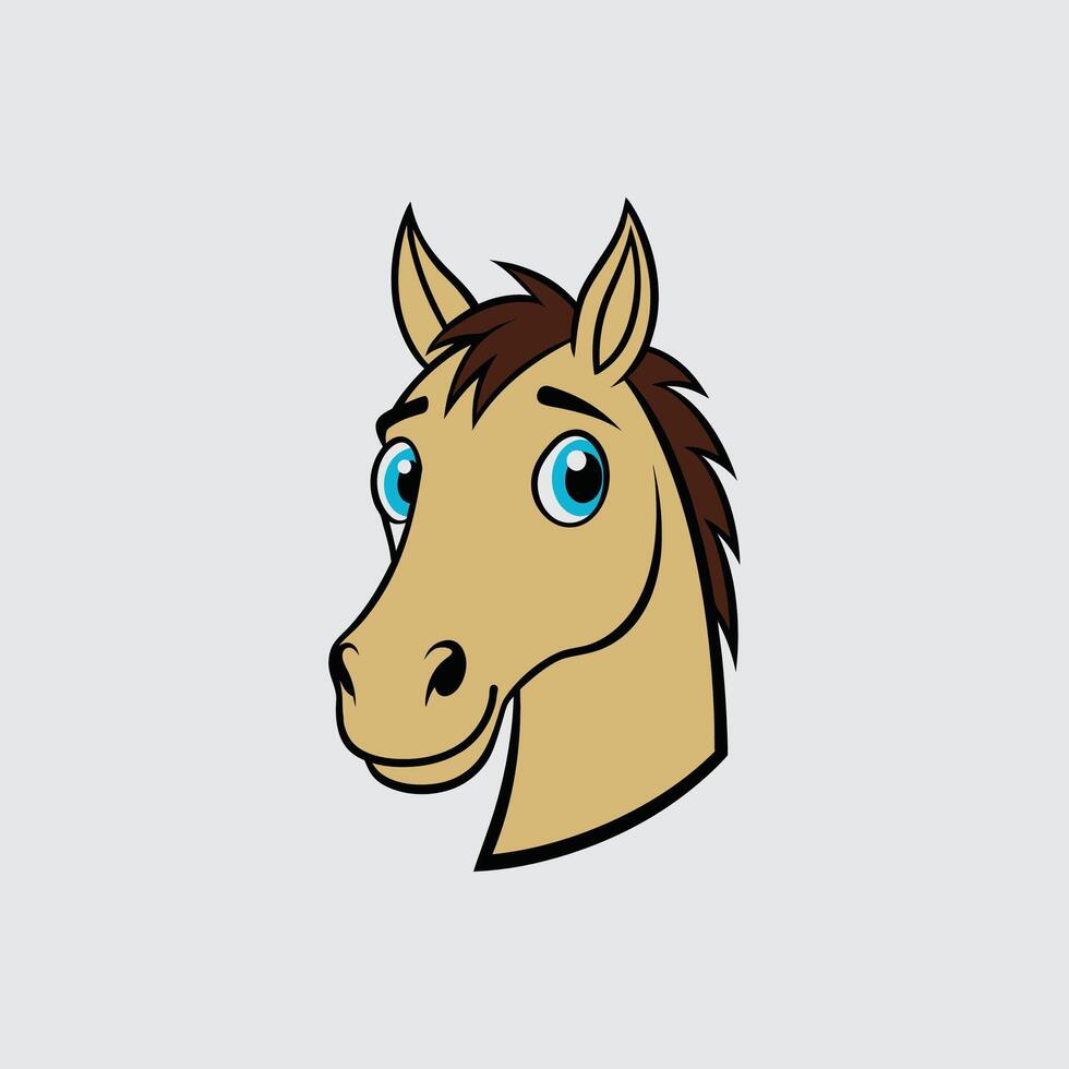 A Horse Head In A Background vector