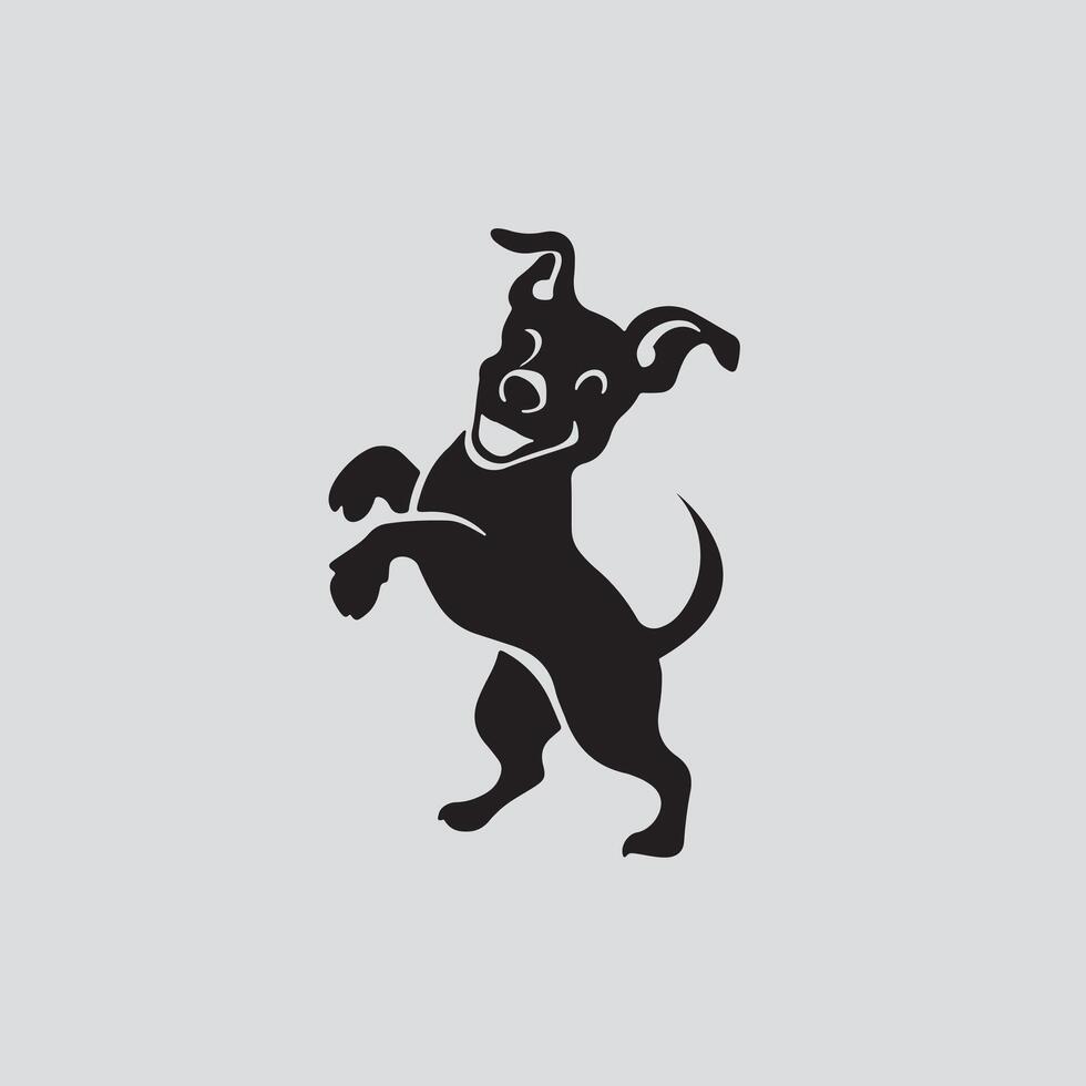 A DOG In A Line Drawing One Colour vector