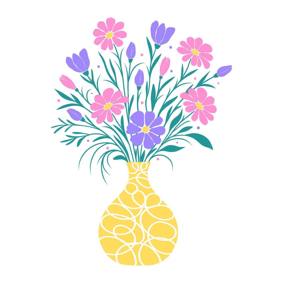 Bouquet of flowers vector