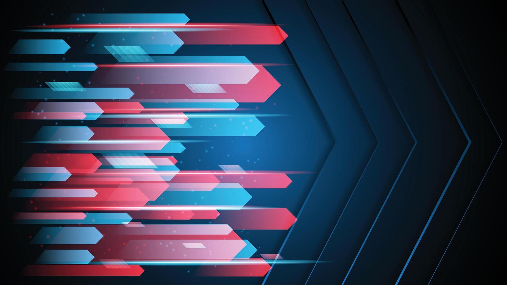 Abstract background technology high speed racing for sports of long exposure light on black background.Science geometric shape modern elegant design. illustration. vector