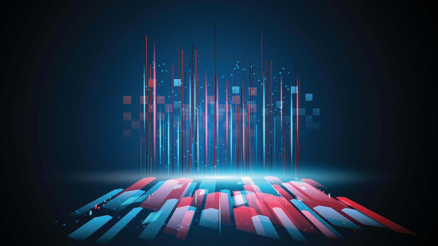 Abstract technology background Hi-tech communication concept, technology, digital business, innovation, science fiction scene illustration with copy-space. vector