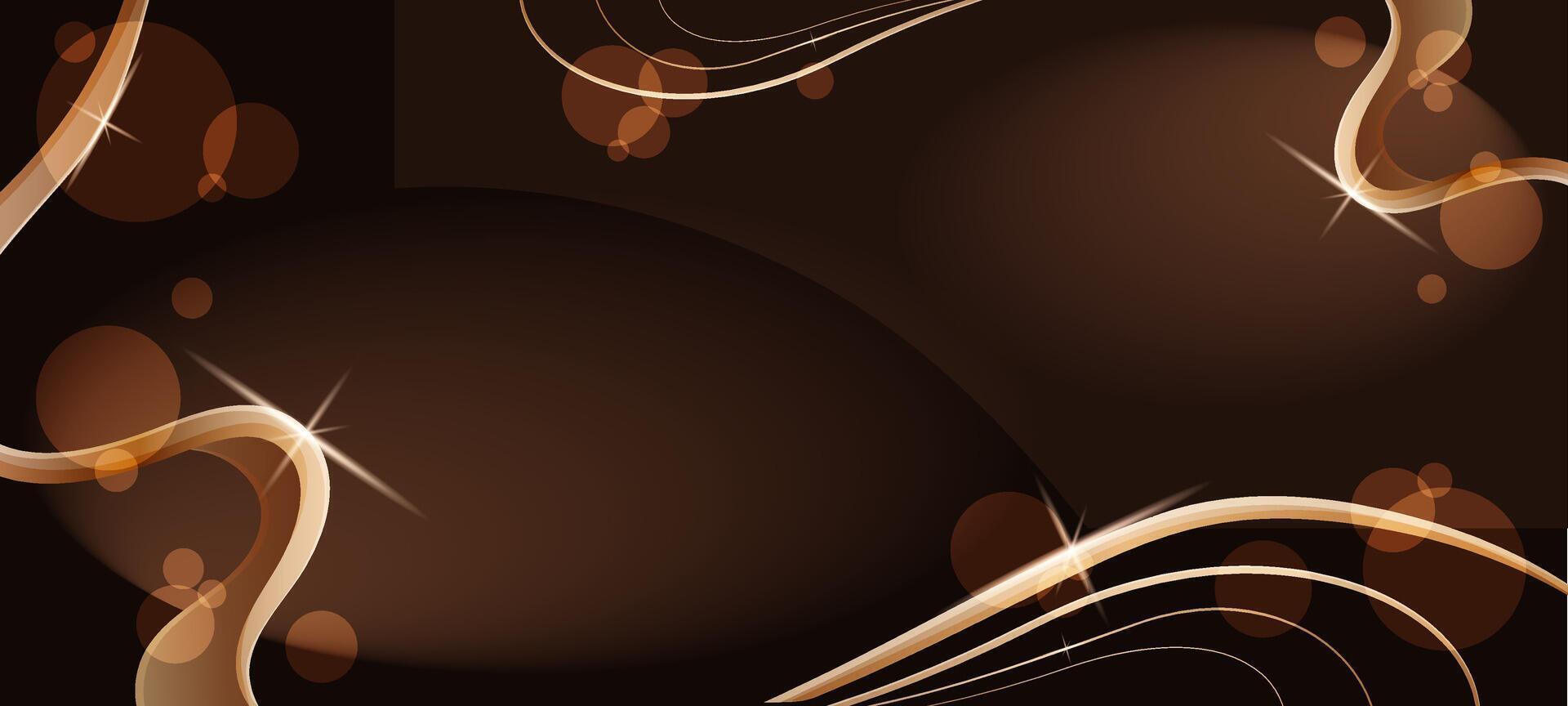 Award ceremony background with golden curved ribbons and sequins. illustration vector