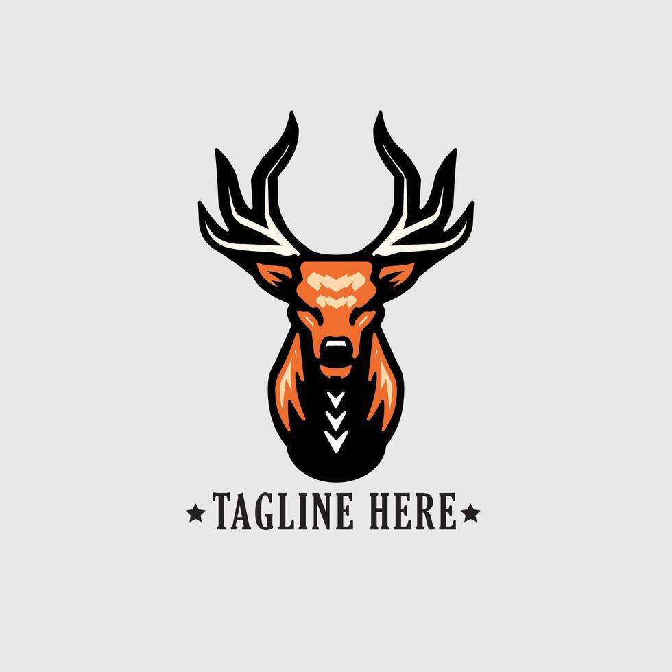 head deer illustration ready eps 10 vector