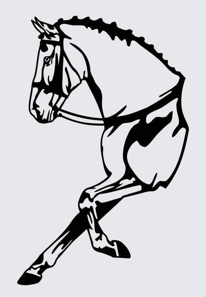 Sidesaddle Horse for Line art vector