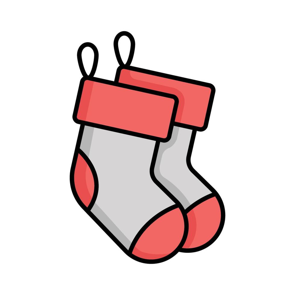 christmas socks icon design template simple and clean vector