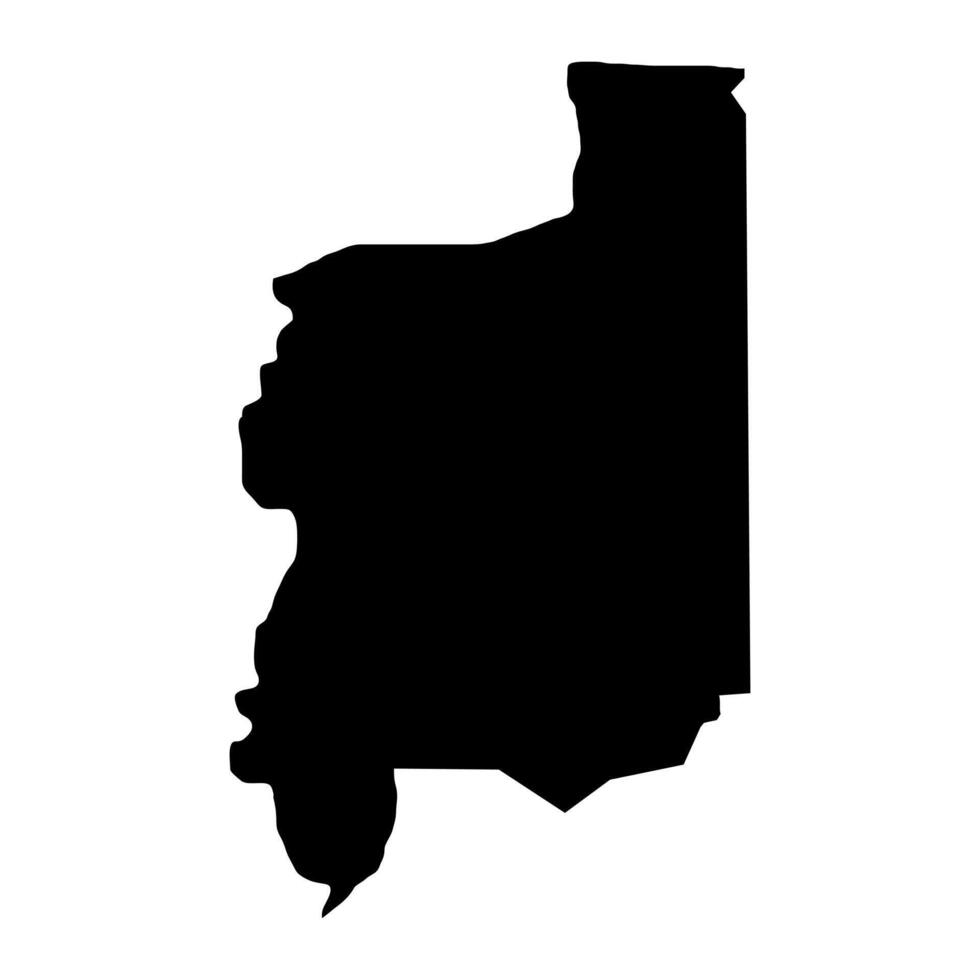 Plateaux Region map, administrative division of Togo. illustration. vector