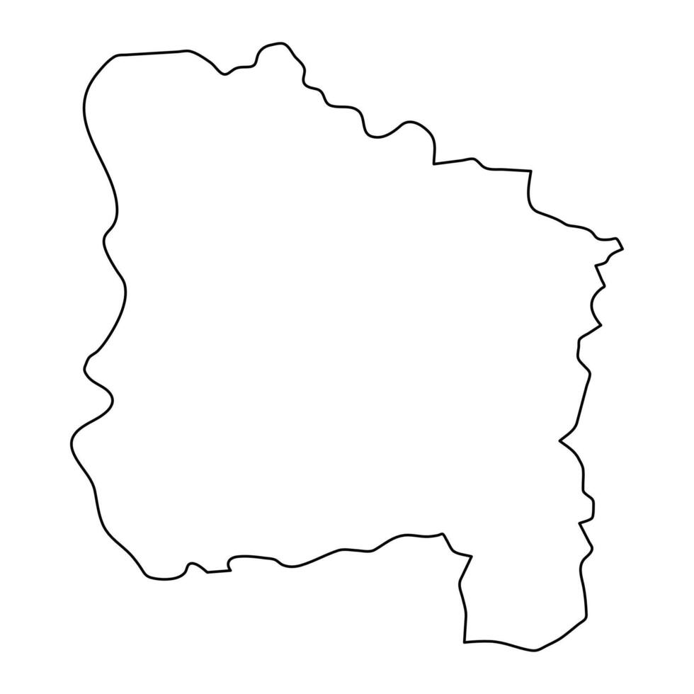 Ang Thong province map, administrative division of Thailand. illustration. vector