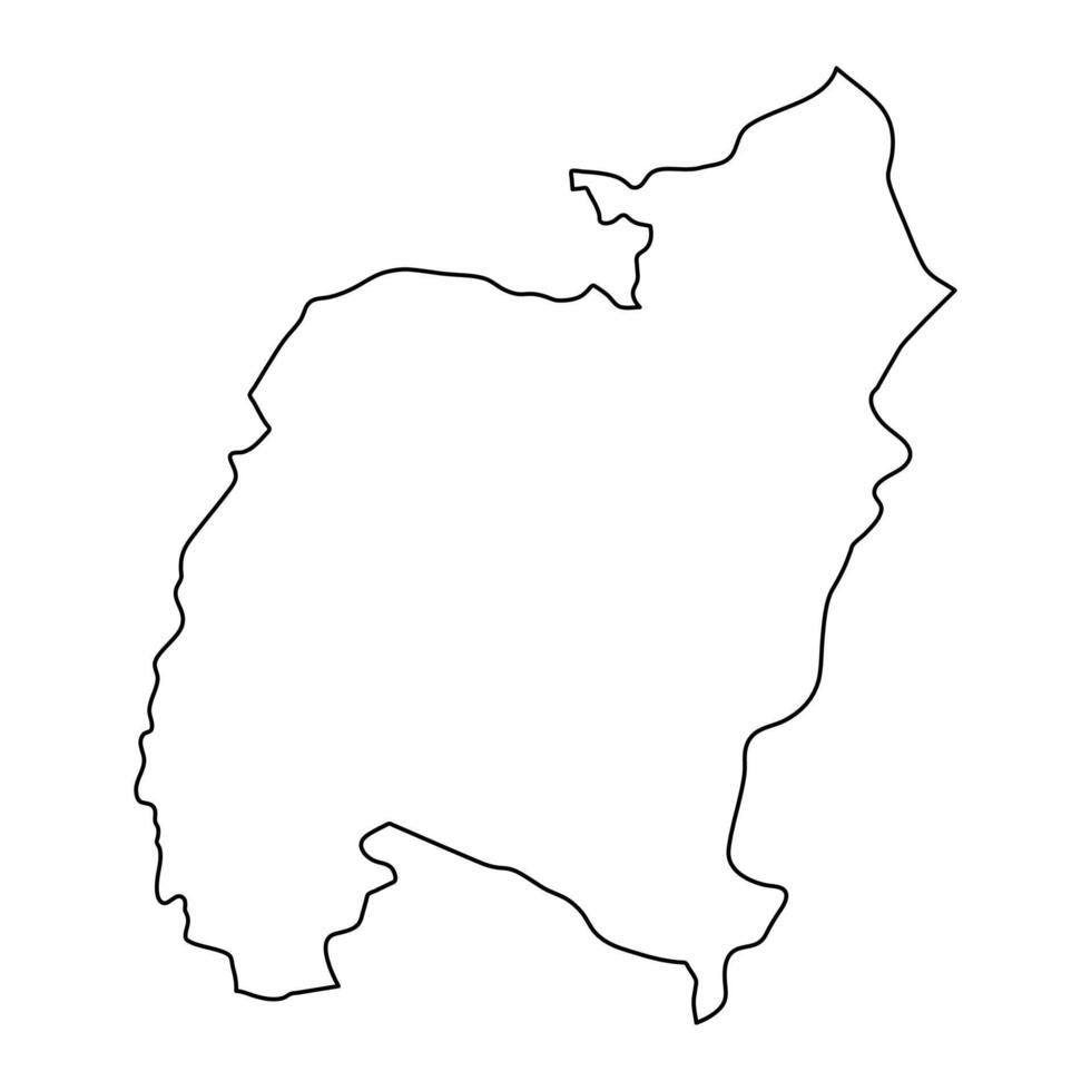 Amnat Charoen province map, administrative division of Thailand. illustration. vector
