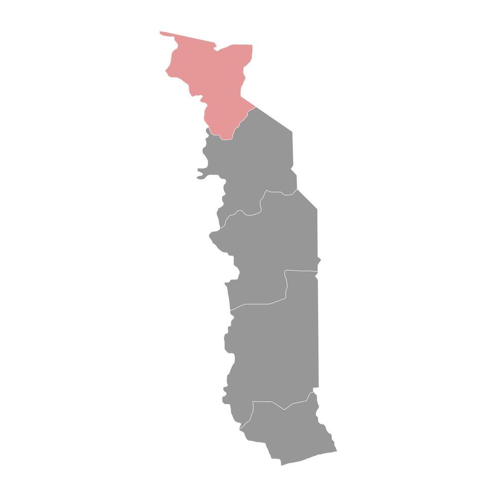 Savanes Region map, administrative division of Togo. illustration. vector