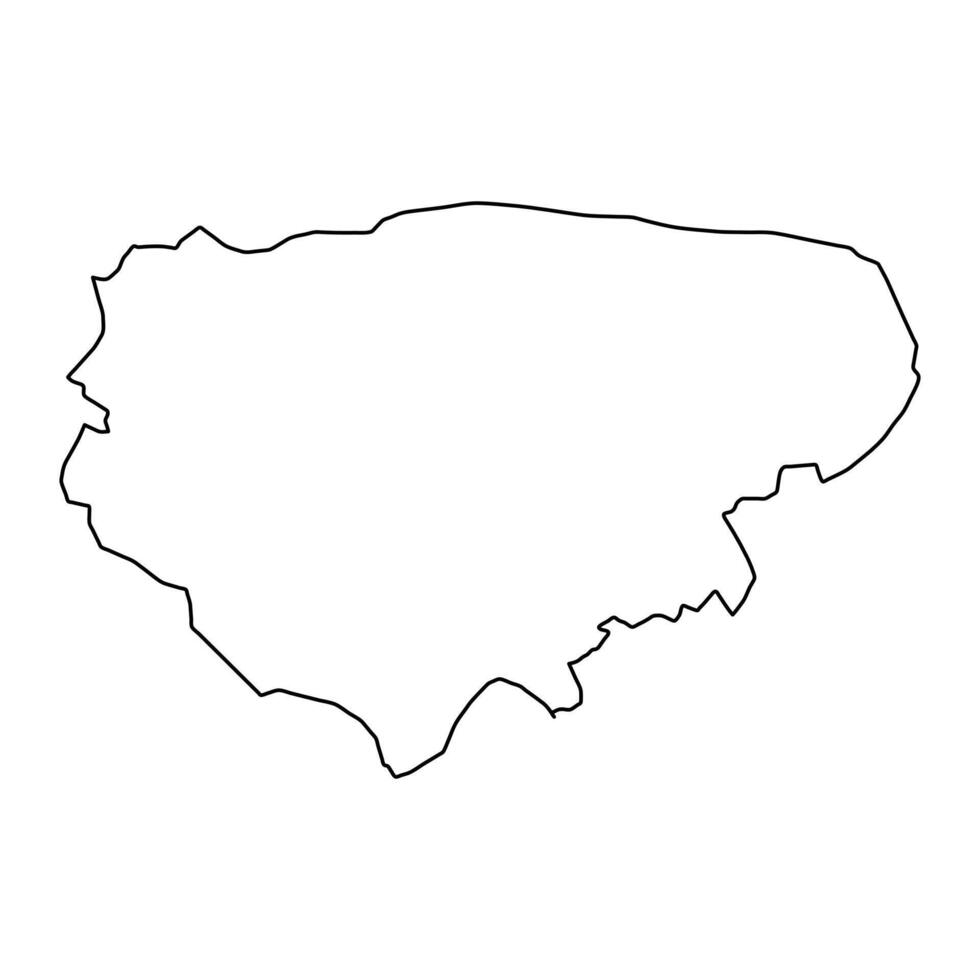 Shaheed Benazirabad district map, administrative division of Pakistan. illustration. vector