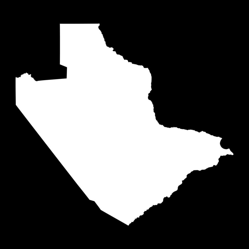 Central district map, administrative division of Botswana. vector