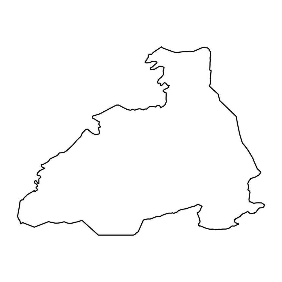 Tharparkar district map, administrative division of Pakistan. illustration. vector