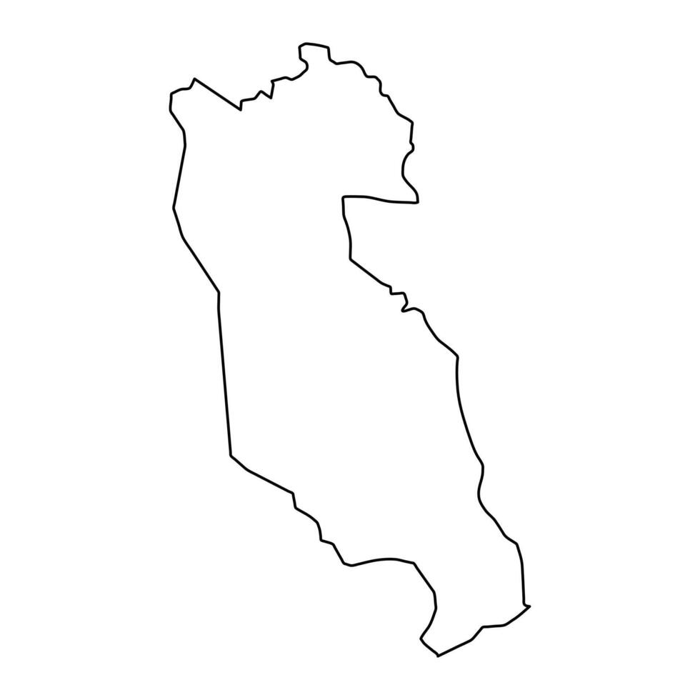 Mirpur Khas district map, administrative division of Pakistan. illustration. vector