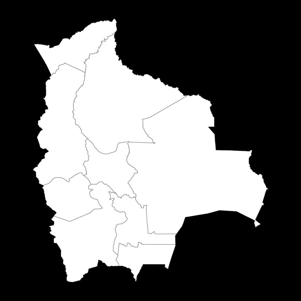 Bolivia map with administrative divisions. vector