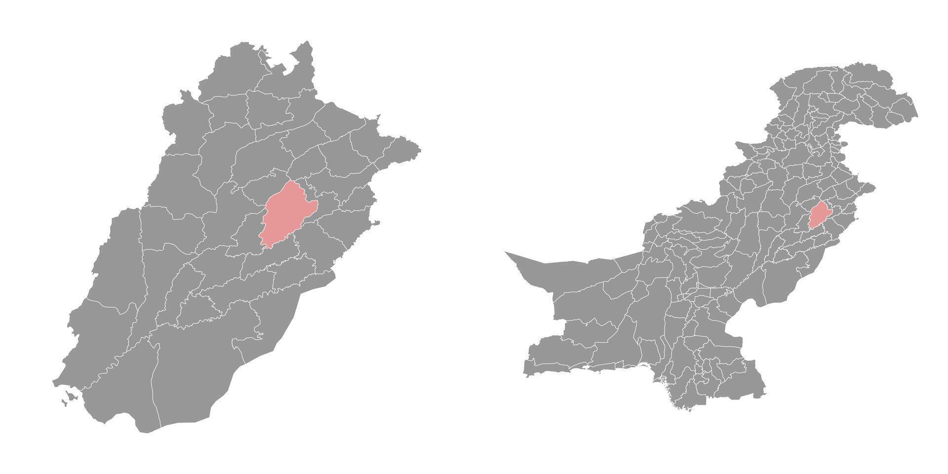 Faisalabad District Map, Administrative Division of Pakistan