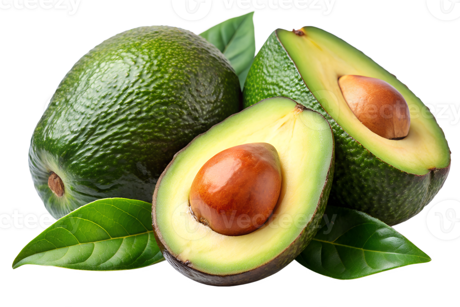 Fresh Avocados with No Background png