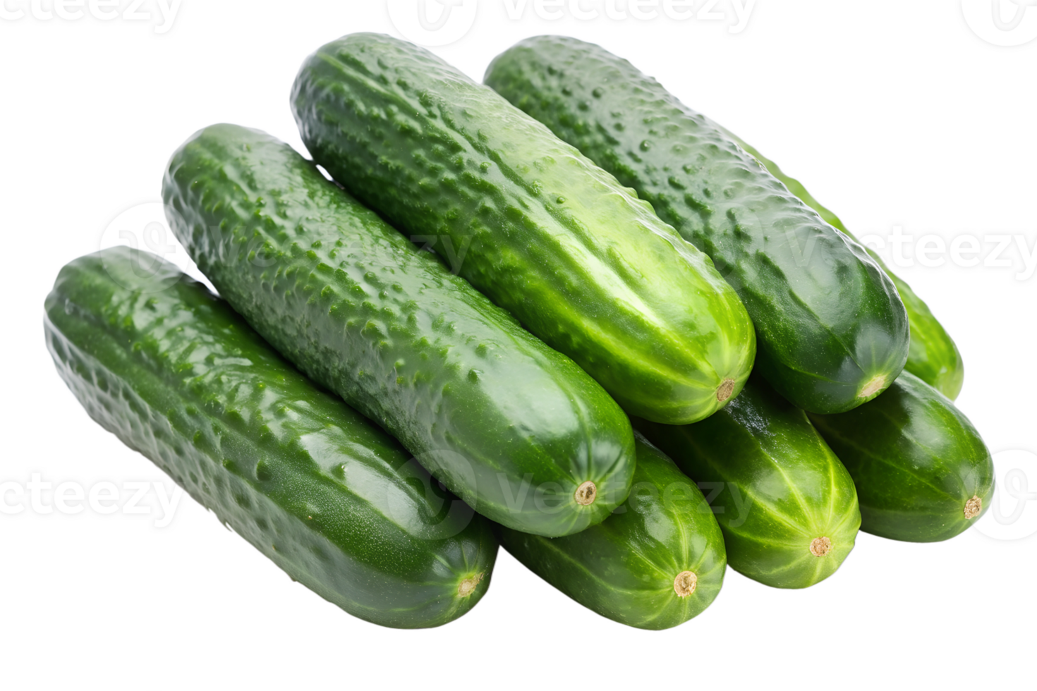 Fresh Green Cucumbers in a Pack png
