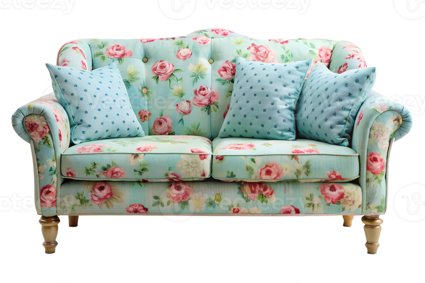 Cute Plush Sofa with Rounded Corners png