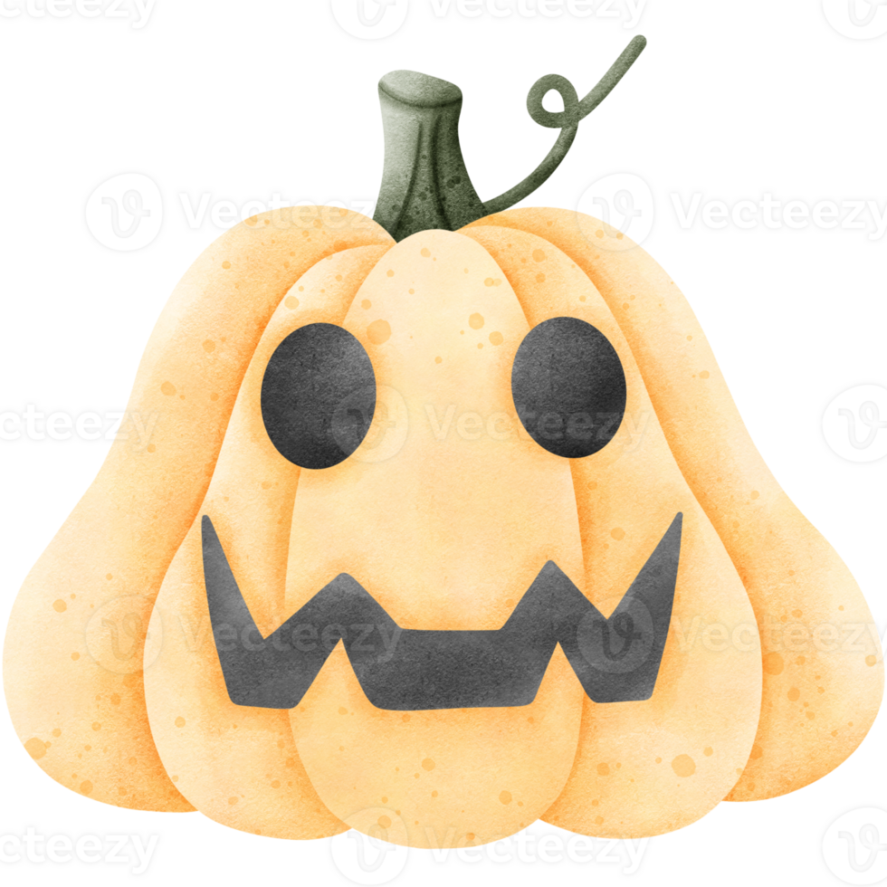 Yellow pumpkin ghost png