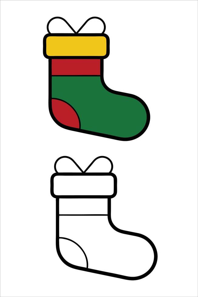 Christmas stocking clipart illustration vector