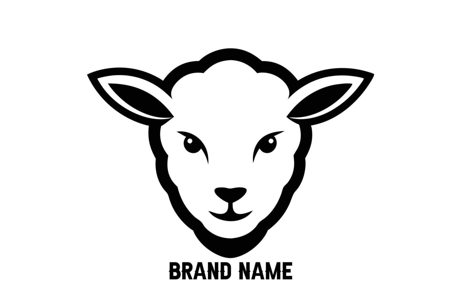 Lamb logo icon isolated on white background vector