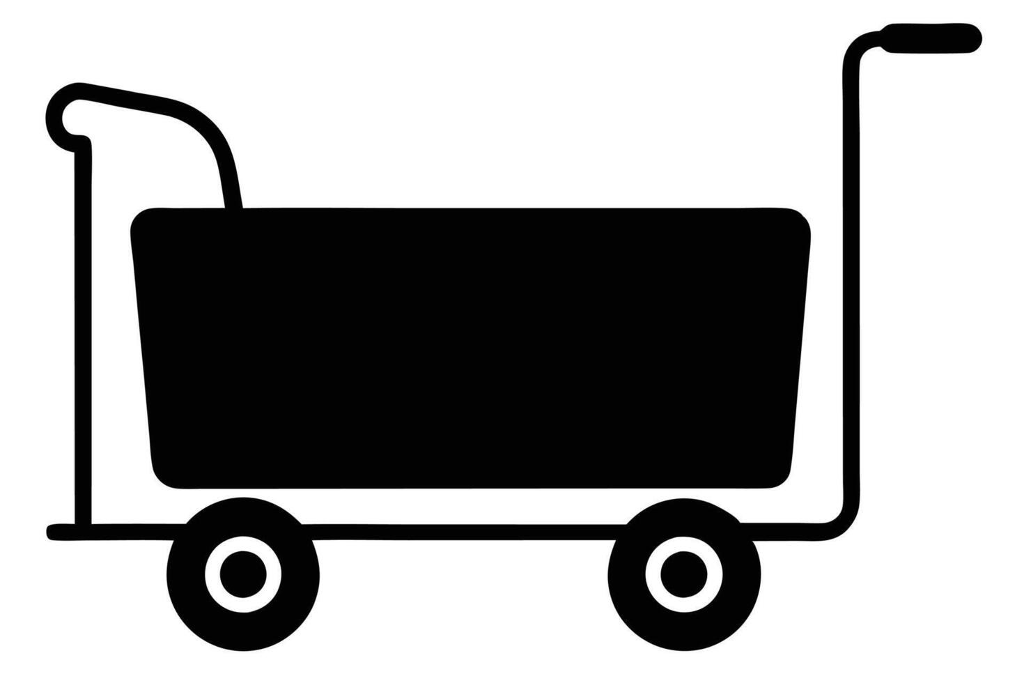 Trolley silhouette icon illustration vector