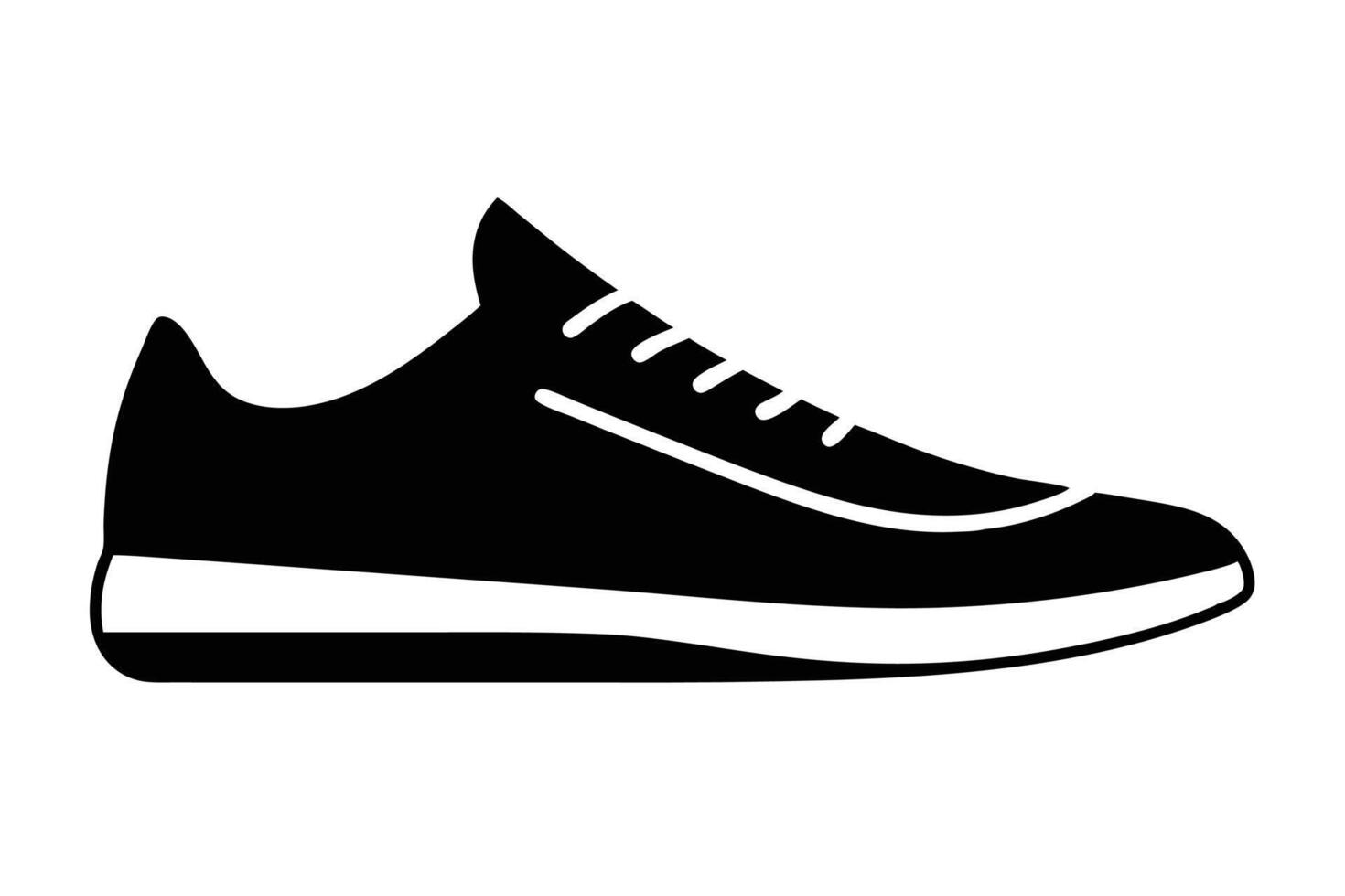 sneaker creative silhouette illustration vector
